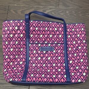 Vera Bradley Pink and Blue Geometric Tote
